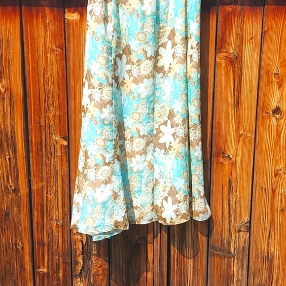TanJay Teal floral midi skirt - Picture 7 of 8